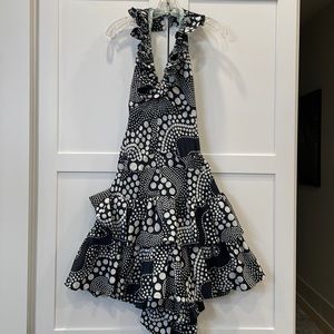 Groovy 60s vintage maxi, altered to ruffled flouncey party/prom dress!